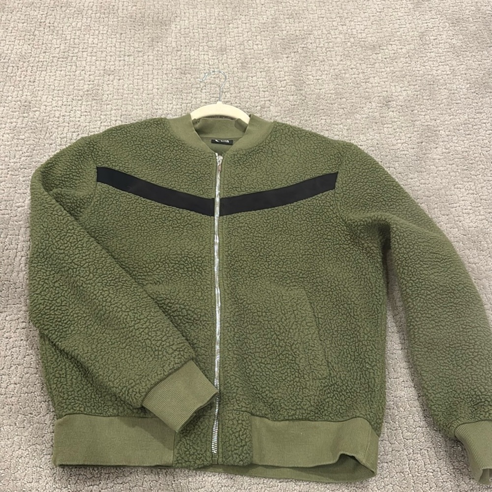 Zyia Flying V Sherpa zip up coat